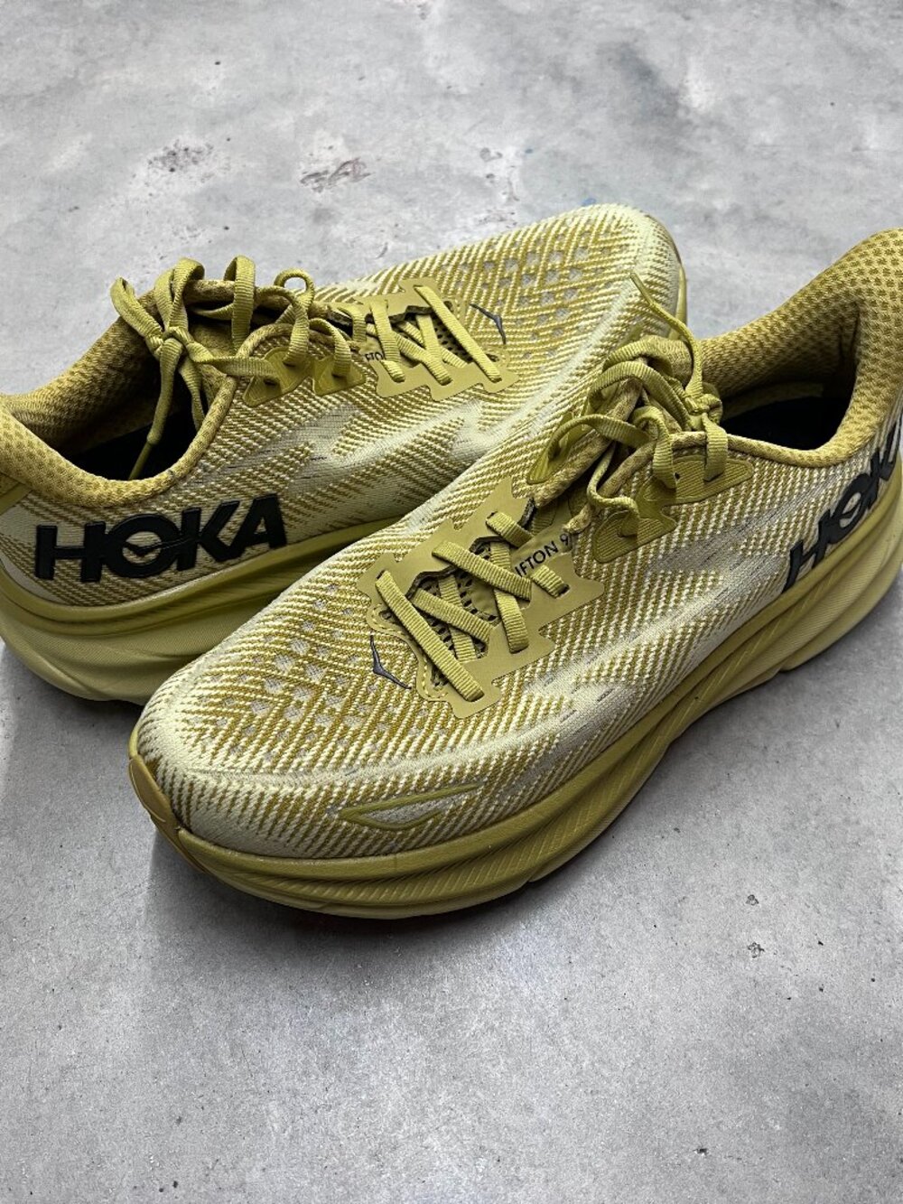 Hoka One One Men's Yellow Athletic Running Shoes